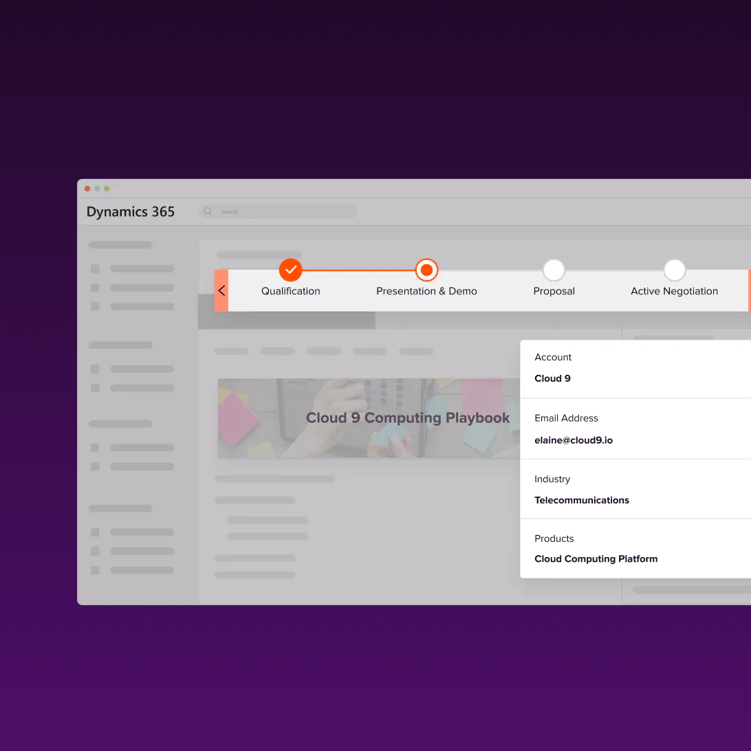 Dynamics 365 screenshot