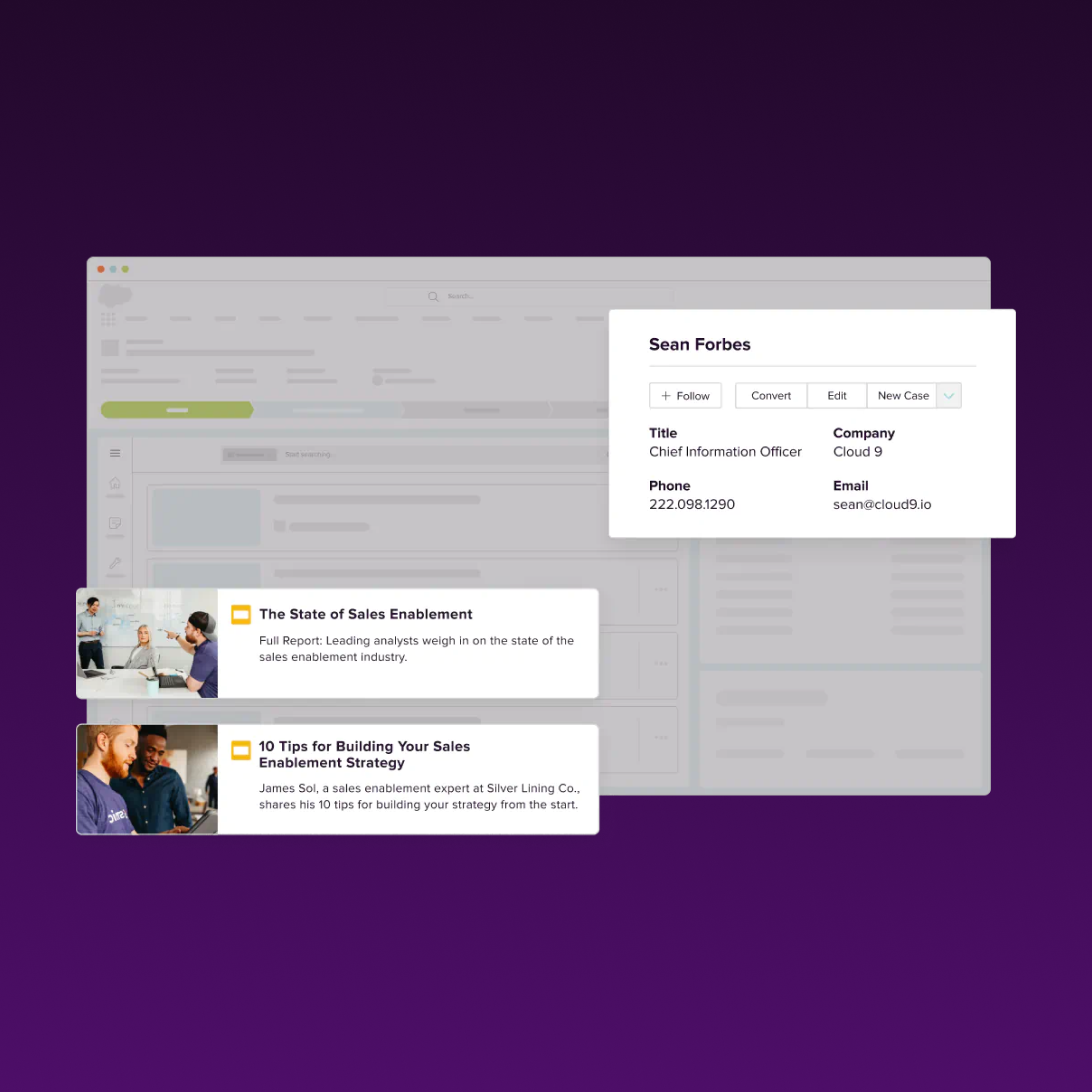 Salesforce experience screenshot