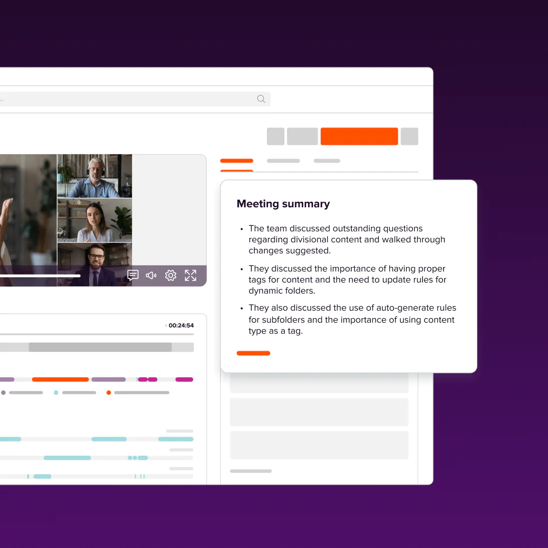A screenshot of a sales rep's meeting insights.