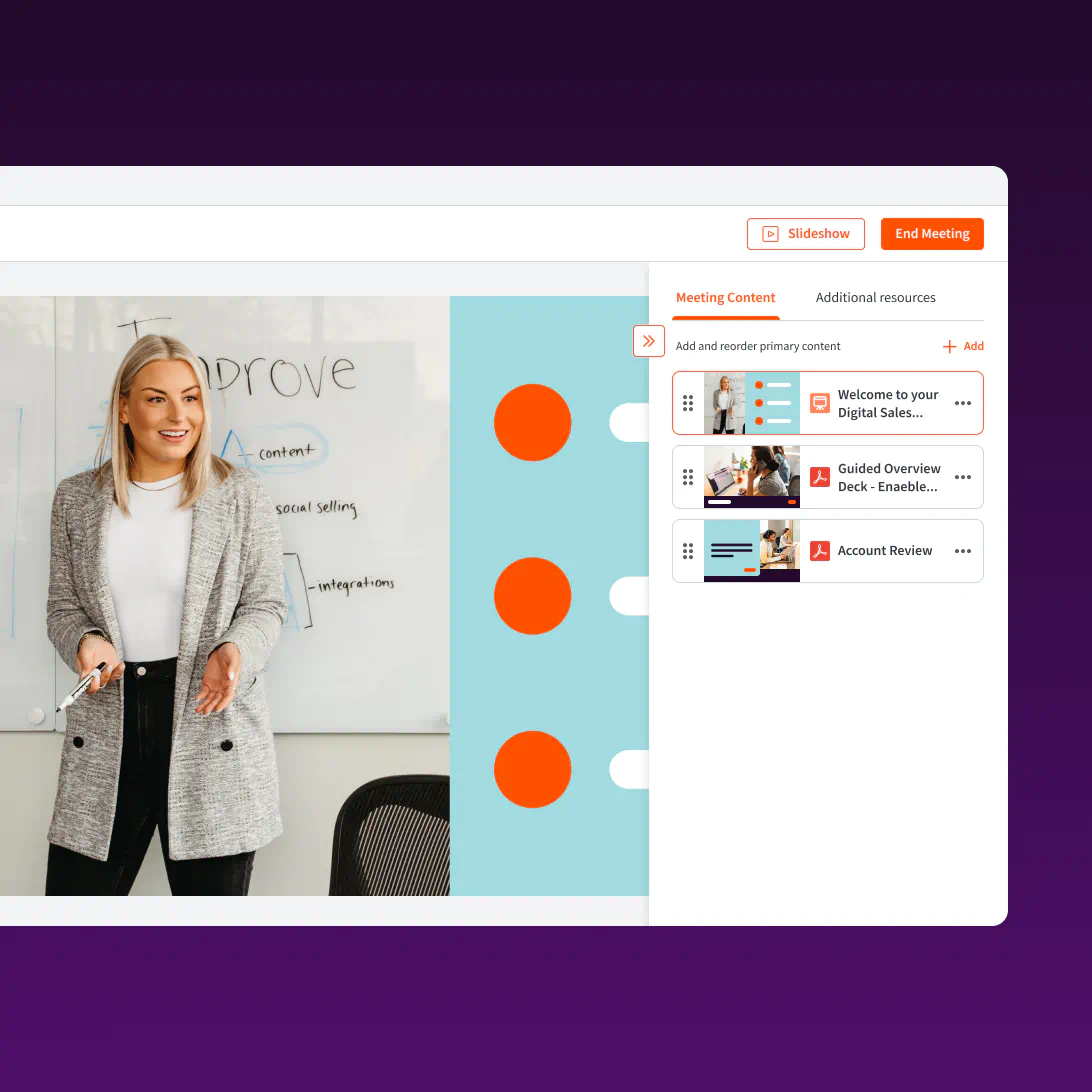 A screenshot of a Sales Pitch Deck.