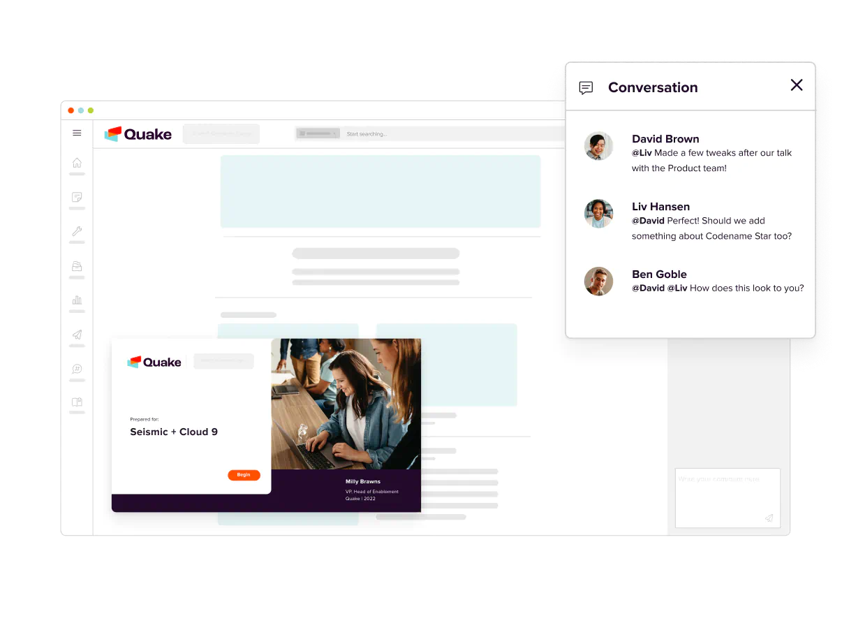 Buyer engagement screen