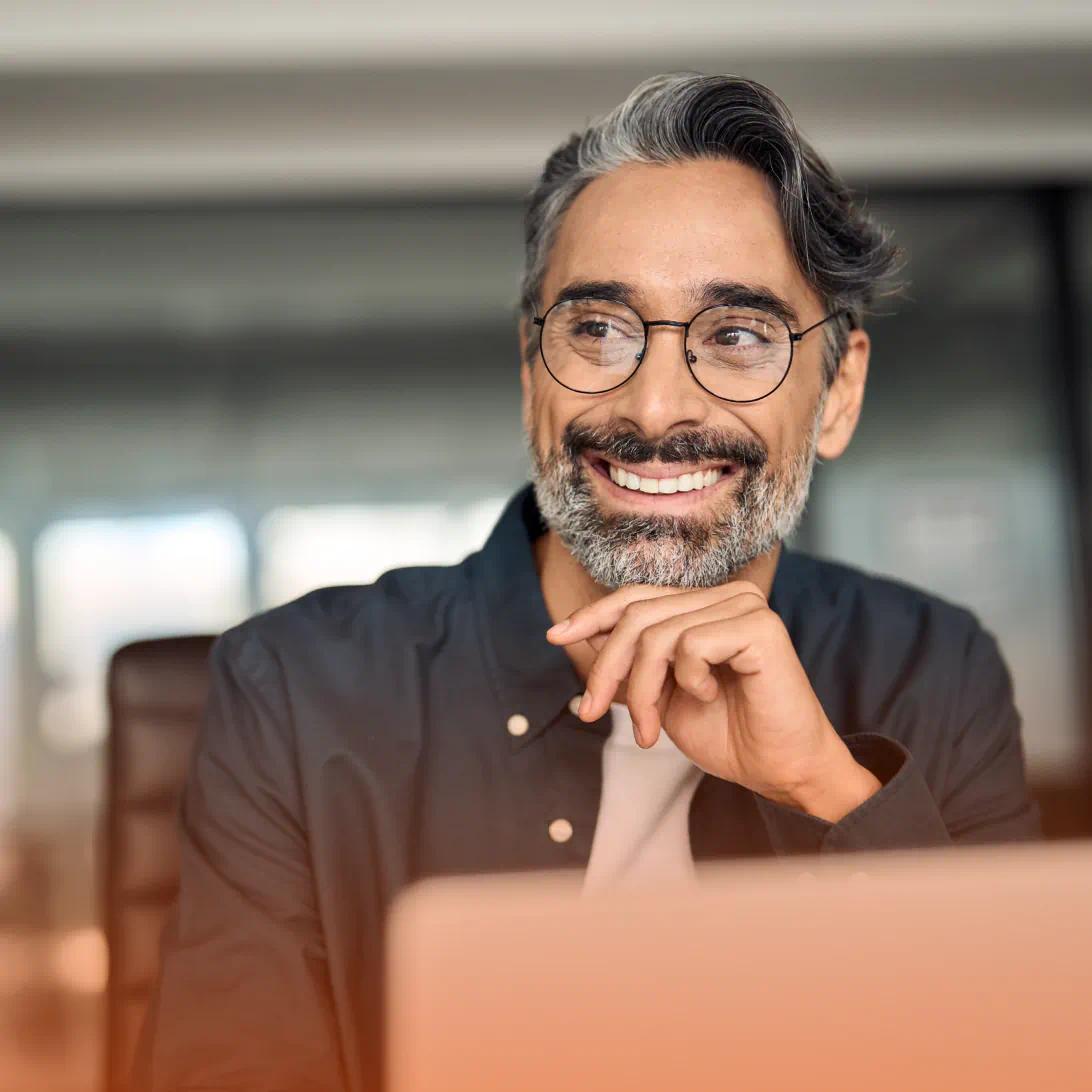 Professional man smiling